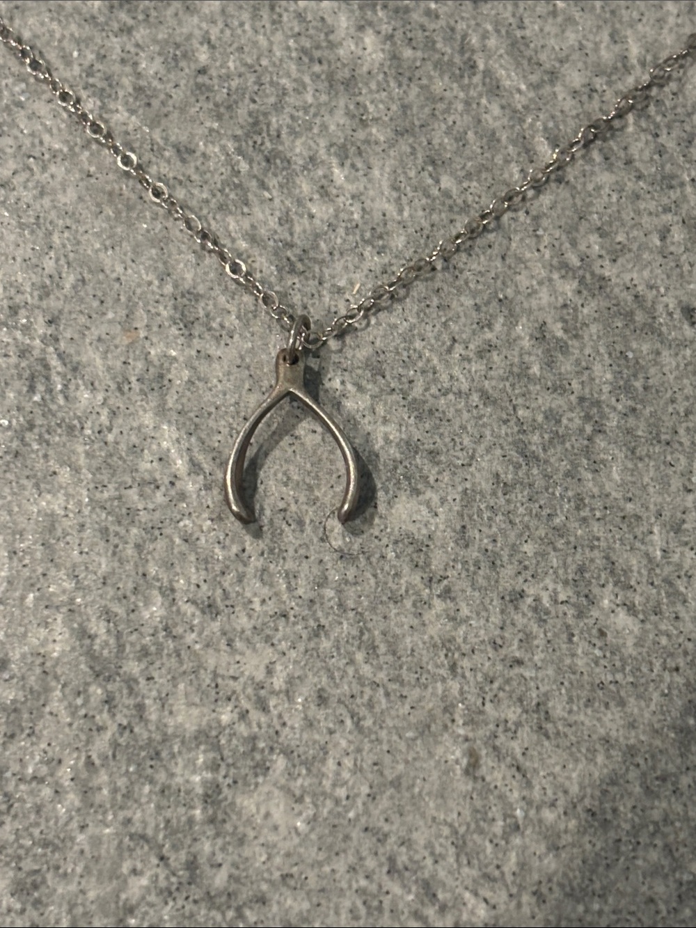 .925 Sterling Wishbone Pendant Necklace solid Silver Fine Jewelry Vintage 1970’s